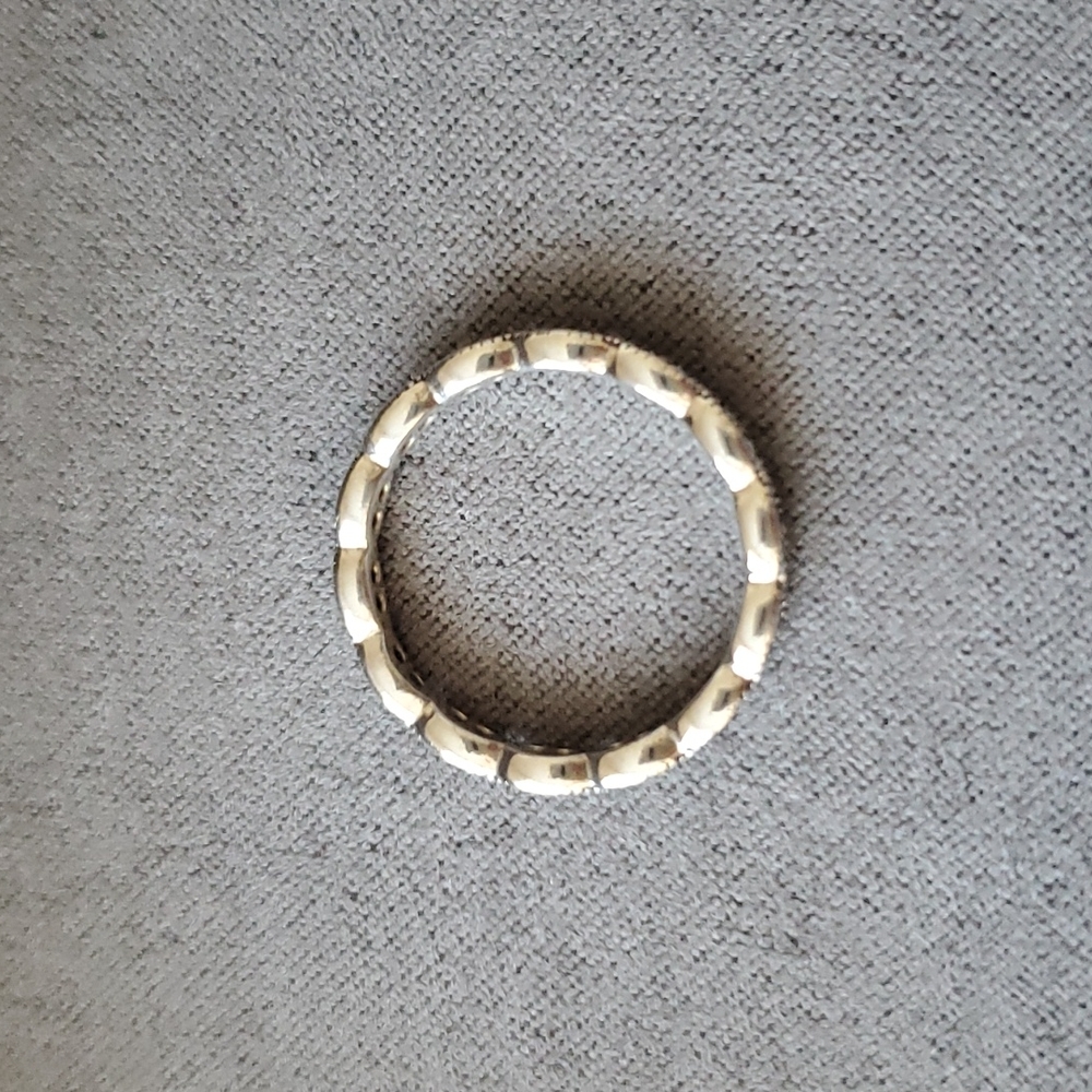 PANDORA sparkling leaves band ring - Picture 6 of 6